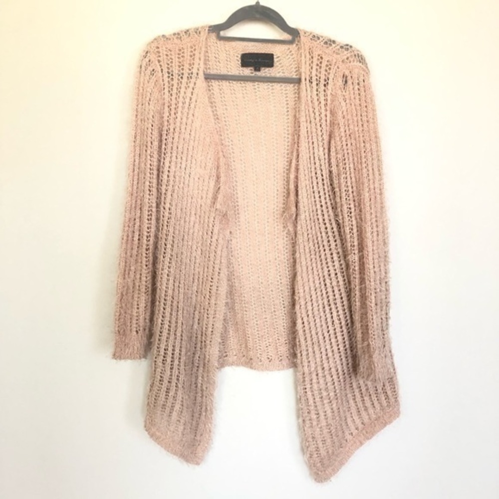 Anthro Sunday in Brooklyn Pink Knit Cardigan M